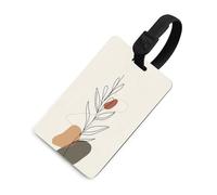 Minimal Abstract Botanical Plant Bagaglio Tag Bagaglio Borsa Da Viaggio Bagaglio Nome Tag