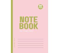 Minimal Aesthetic Notebook Pastel Pink And Green | 80 Pages | A5 Size 14.8 x 21.0 cm: Your Thoughts Matter