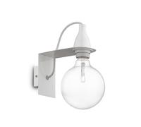 Applique Moderna Minimal Metallo Bianco 1 Luce E27 8W 3000K Luce Calda