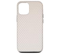 Minimal Beige Lattice Pattern | Geometric Neutral Design Custodia per iPhone 12/12 Pro