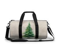 Minimal Christmas Tree Vintage Travel Gym Bag per donne uomini cilindrico borsone sport allenamento borsa con tracolla