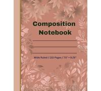 Minimal Composition Notebook (Wide Ruled): 110 Pages | 7.5" x 9.25" Simple Lined Journal with Margin, Day & Date for School, Study & Daily Writing