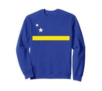 Minimal Curacao Flag Inspired Stars And Stripe Art Felpa