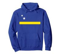 Minimal Curacao Flag Inspired Stars And Stripe Art Felpa con Cappuccio
