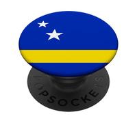 Minimal Curacao Flag Inspired Stars and Stripe Art PopSockets PopGrip Adesivo