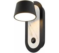 Minimal Ferro battuto Applique Moderna Orientabile Letto Lampada da parete | Applique da interno luce calda con paralume acrilico, for camera da letto soggiorno, corridoio, scala, studio e hotel(B)