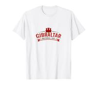 Minimal Gibraltar National Day Bandiera Castello Logo Design Maglietta