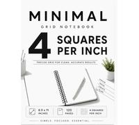 Minimal Graph Paper Notebook: 120 Pages • 8.5" x 11" • Black Grid on White Paper • Premium Graph Paper Journal for Math, Engineering, Architecture, Design & Note Taking