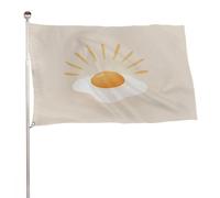 Minimal Mid Century Sunny Side Up Egg Flag 3x5 Ft Outdoor Garden Bandiere Banner Decor Per Cortile Portico Prato Fattoria