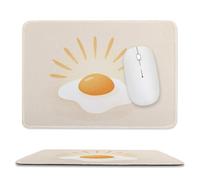 Minimal Mid Century Sunny Side Up Egg Tappetino per mouse, Piccolo tappetino per mouse per computer da ufficio per scrivania e laptop con base in gomma antiscivolo, tappetino per mouse da gioco