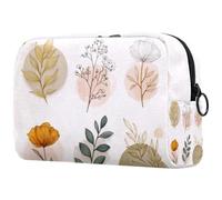 Minimal Monstera Leaves modello senza cuciture piccola borsa per il trucco per borsa, borsa cosmetica portatile con cerniera astuccio per il trucco per donne, articoli di cancelleria, articoli da