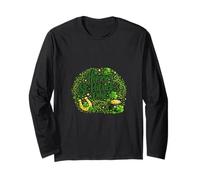 Minimal St Patrick's Day Lucky Shamrock Irish Modern Graphic Maglia a Manica