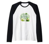 Minimal St Patrick's Day Lucky Shamrock Irish Modern Graphic Maglia con Maniche Raglan