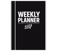 Minimal weekly planner for all age groups: 1 week per 2 pages, 12 months from January to December, format 21 x 29.7 cm, Lined weekly