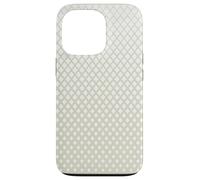 Minimal White and Cream Lattice Pattern | Geometric Design Custodia per iPhone 13 Pro