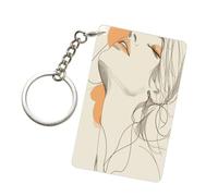 Minimal Woman Line Art Acrilico Portachiavi Moda Portachiavi Auto Catene Acriliche Tag Per Uomo Donna