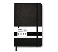 Minimalism Art Classic Notebook Journal, A5 Dimensioni 5 X 8,3 pollici, nero, governato foderato pagina, 192 pagine, copertura dura, pelle pregiata PU, tasca interna, Qualità carta-100gsm