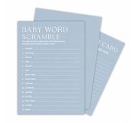 Minimalism Baby Shower Game Kits - Baby Word Scramble - Nebbia blu - 30 carte da gioco da riempire e 1 scheda di risposta, rivelazione di genere, annuncio del bambino, bomboniera e decorazione - B07