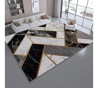 Minimalismo Geometria Linee Antiscivolo Tappeto, 140 x 200 cm Camera Da Letto Soggiorno Tappeto Tappeto Ampio Tappeti - In Bianco E Nero Tappeto Per Sala Da Pranzo Casa Per Una Facile Pulizia