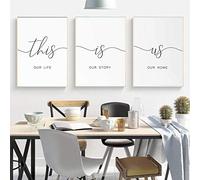 Minimalismo This Is Us Quote Wall Art Canvas Painting Nero Bianco Poster da parete Stampe Modern Picture For Living Room Decor 30x40cm-3Pieces Frameless