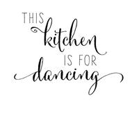 Minimalismo This Kitchen is for Dancing Quotes Canvas Painting Black and White Wall Art Poster Stampa Immagini Cucina Home Decor Senza cornice-50X70cm
