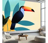 Minimalismo Tucano Carta da Parati In Tessuti non Tessuti 400 x 280 cm Murali, Beige Fotomurale Murale Soggiorno Camera da Letto Cameretta Dei Bambini Decorazione