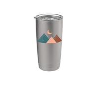 Minimalist Abstract Art Mountain Moon Geometric Bicchiere termico in acciaio inox doppia parete