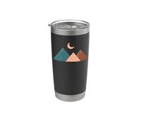 Minimalist Abstract Art Mountain Moon Geometric Bicchiere termico in acciaio inox doppia parete