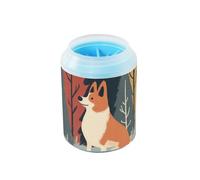 Minimalist All Is Well - Pulitore per zampe per cani, riutilizzabile, con spazzola in silicone, per cani di piccola e media taglia