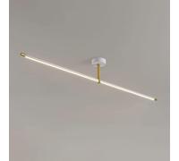 Minimalist Aluminum Ceiling Light Long Strip Semi Flush Mount Lamp, Chandeliers Linear Close-to-Ceiling Lights Corridor Aisle Balcony Entrance LED Lamps 3000K/6, White