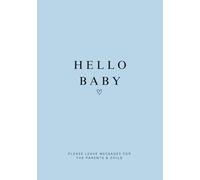 Minimalist Baby Shower Guest Book: Boy Baby Shower Guest Log with Prompts in Blue