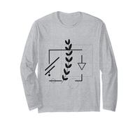 Minimalist Botanical Geometric Art Maglia a Manica