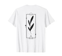 Minimalist Botanical Line Art Backprint Maglietta