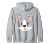 Minimalist Corgi Face Puppy, Dog Portrait Felpa con Cappuccio