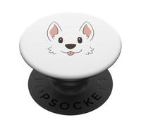 Minimalist Corgi Face Puppy, Dog Portrait PopSockets PopGrip Adesivo