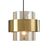 Minimalist Creative Pendant Light, E27 Base Single-Head Chandelier, Personality Nordic Metal Glass Hanging Lamp, Front Desk Bedside Kitchen Island Decorative Lighting Fixtures(B)