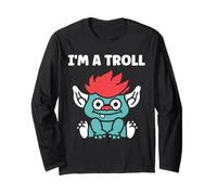 Minimalist Fantasy Creature Monster Simple I'm a Troll Maglia a Manica