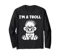 Minimalist Fantasy Creature Monster Simple I'm a Troll Maglia a Manica