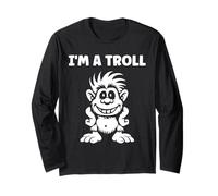 Minimalist Fantasy Creature Monster Simple I'm a Troll Maglia a Manica