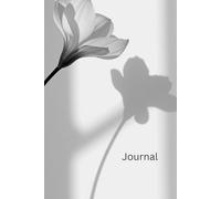 Minimalist Floral Journal: Lined My Thoughts Journal with Date and Mood Tracker | Elegant Black and White Flower Notebook for Women | Daily Writing Diary with Decorative Watermark Pages