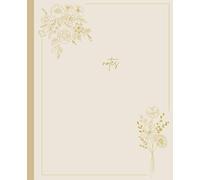 Minimalist Gold Flower Notebook: Elegant Lined Journal with Pastel Earth Tone Floral Cover | Aesthetic Writing Journal for Students | 110 Pages | 7.5" ... gold floral design, perfect for school