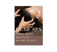 Minimalist Head Spa Poster Beauty Salon Canvas Wall-Art for Relaxing Bedroom Room Decor(Unframed,08x12inch(20x30cm))