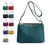 Minimalist Large-Capacity Nylon Shoulder And Crossbody Bag, Women Lightweight Multi-Pocket Casual Bag for Travel (Green 1)