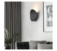 Minimalist LED Wall Lights Nordic Modern Decor Wall Lamps Warm Creative Indoor Living Room Master Background Bedroom Bedside (Color : White Size : WarmWhite (2700-3500K)) (Black CoolWhite(5500)