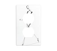 Minimalist Line Art Sketch Walking Figura Umana Presa Copertura Interruttore Luce Decorativo 1 Gang Piastra da parete per Cucina Camera Bagno Dimensioni 7x11,4 cm