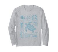 Minimalist Line Art Tartaruga Mare Oceano Vita Marina Estate Maglia a Manica