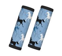 Minimalist Line Horse Black White Bagagli Wrap per valigie, morbide coperture per maniglie dei bagagli, etichette per bagagli identificatori per valigie, accessori per bagagli da viaggio essenziali