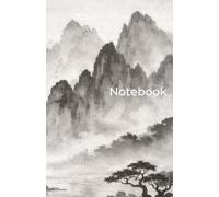 Minimalist Lined Notebook: Chinese Ink Wash - Grey Misty Peak: Lined Notebook - Minimalist Design for work, school and journaling - 5.5 x 8.5 inches, 100 Pages