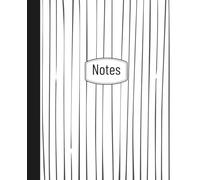Minimalist Lined Notebook - Gender Neutral Aesthetic Journal for Men, Women, and Teens - College Ruled 7.5 x 9.25 in Notebook for Writing, Planning, Ideas, or School Notes - Black & White Notebook