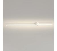 Minimalist Long Strip Semi Flush Mount Ceiling Light Fixture with 3 Color Mode for Living Room Bedroom Hallway Kitchen Contemporary Linear Chandelier Close to Lighting